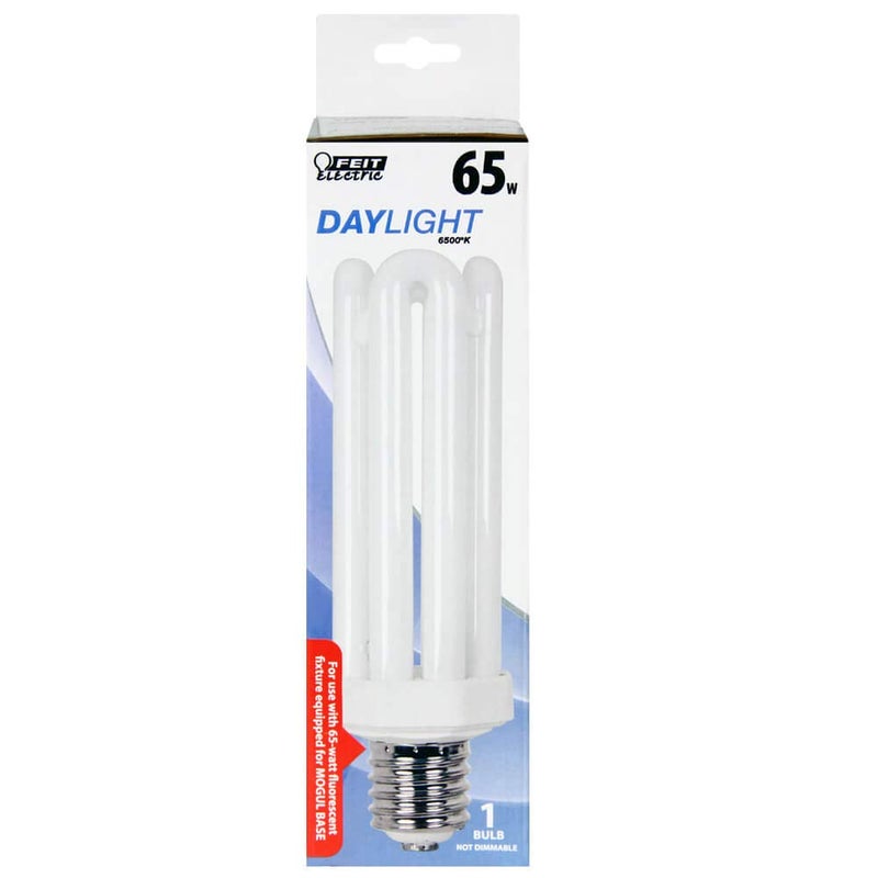 Feit Electric Compact Fluorescent Light Bulbs with Mogul Base,Daylight White, 65W - Image 2